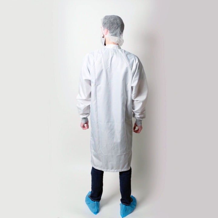 Transforming Technologies TX40FRWH09 TX4000 ESD Cleanroom Apparel - Cleanroom Frock, White, 5XL MTESolutions