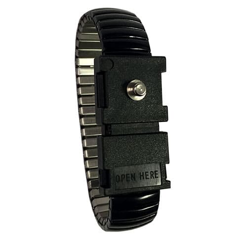 Transforming Technologies WB0090A, Metal Adj. Wrist Strap, 4mm Snap, Pack of 10 MTESolutions