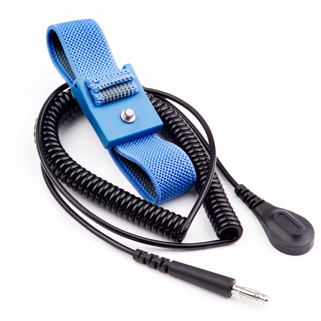 Transforming Technologies WB4037, Wrist Strap Set, Premium Cc, 6', 4mm (M)* Blue Fabric Band, Pack of 10 MTESolutions