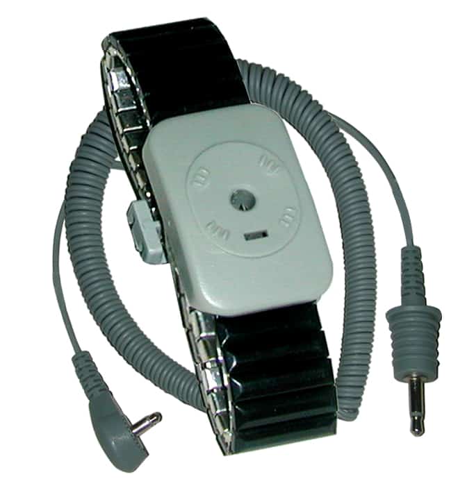 Transforming Technologies WB5050SR, Dual Conductor Black Speidel Metal Wrist Strap With 5' Rt. Coil Cord, Small, Pack of 10 MTESolutions