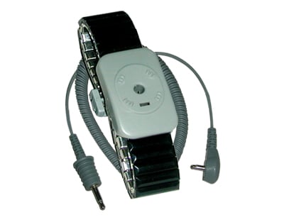 Transforming Technologies WB5100S, Dual Conductor Black Speidel Metal Wrist Strap With 10' Coil Cord, Small, Pack of 10 MTESolutions