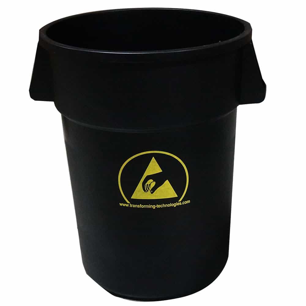 Transforming Technologies WBAS180, 44 Gallons, Carbon Loaded Waste Basket MTESolutions