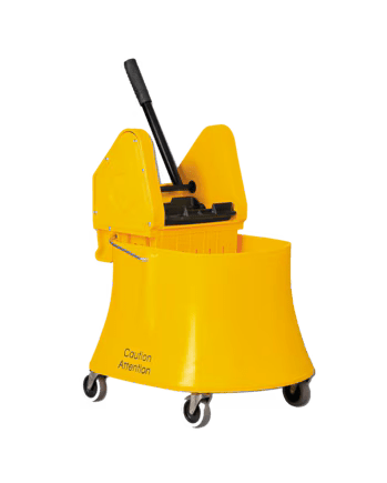 Vileda Professional 131582 Downpress Bucket & Wringer Combo. Yellow. 26 - 32QT MTESolutions
