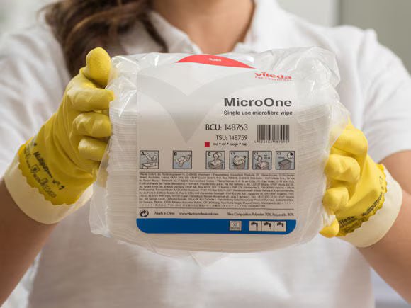 Vileda Professional 148758 MicroOne Wipes. Blue 14 x 11 inch 50/pk. 10pk/cs MTESolutions