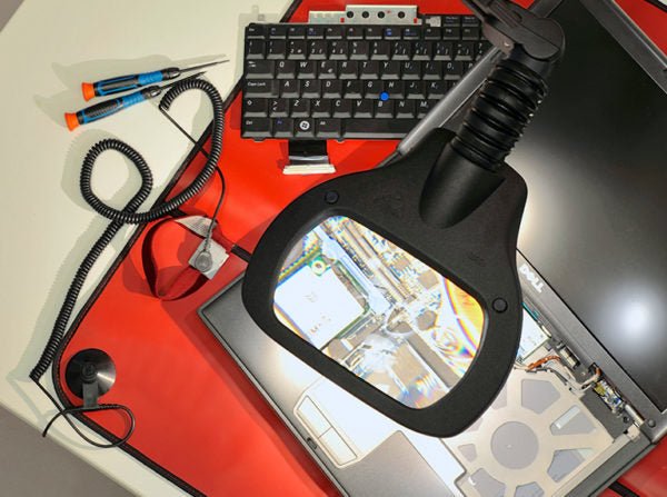 Vision Engineering Vision LUXO WAL025975 WAVE LED - ESD, 30 inch Arm, 5 - D Lens and Clamp MTESolutions