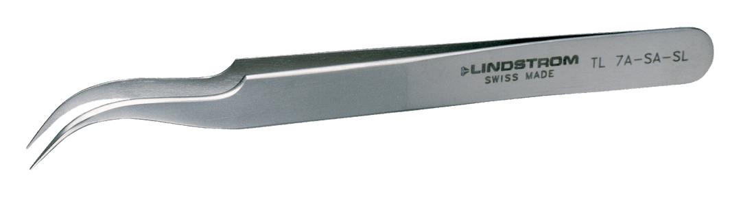 Lindstrom Stainless Steel Anti-Magnetic Precision Twezers with Curved, Fine and Strong 120 mm Tips