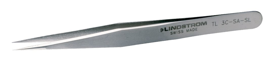 Lindstrom Stainless Steel Anti-Magnetic Precision Twezers with Straight, Fine and Pointed 110 mm Tips