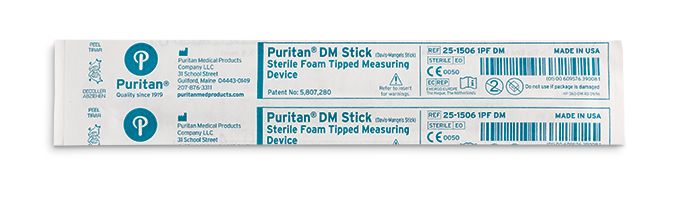 Puritan 25-1506 1PF DM, 6 inch Sterile Foam Tip Polystyrene Wound Measuring Device, Case of 200