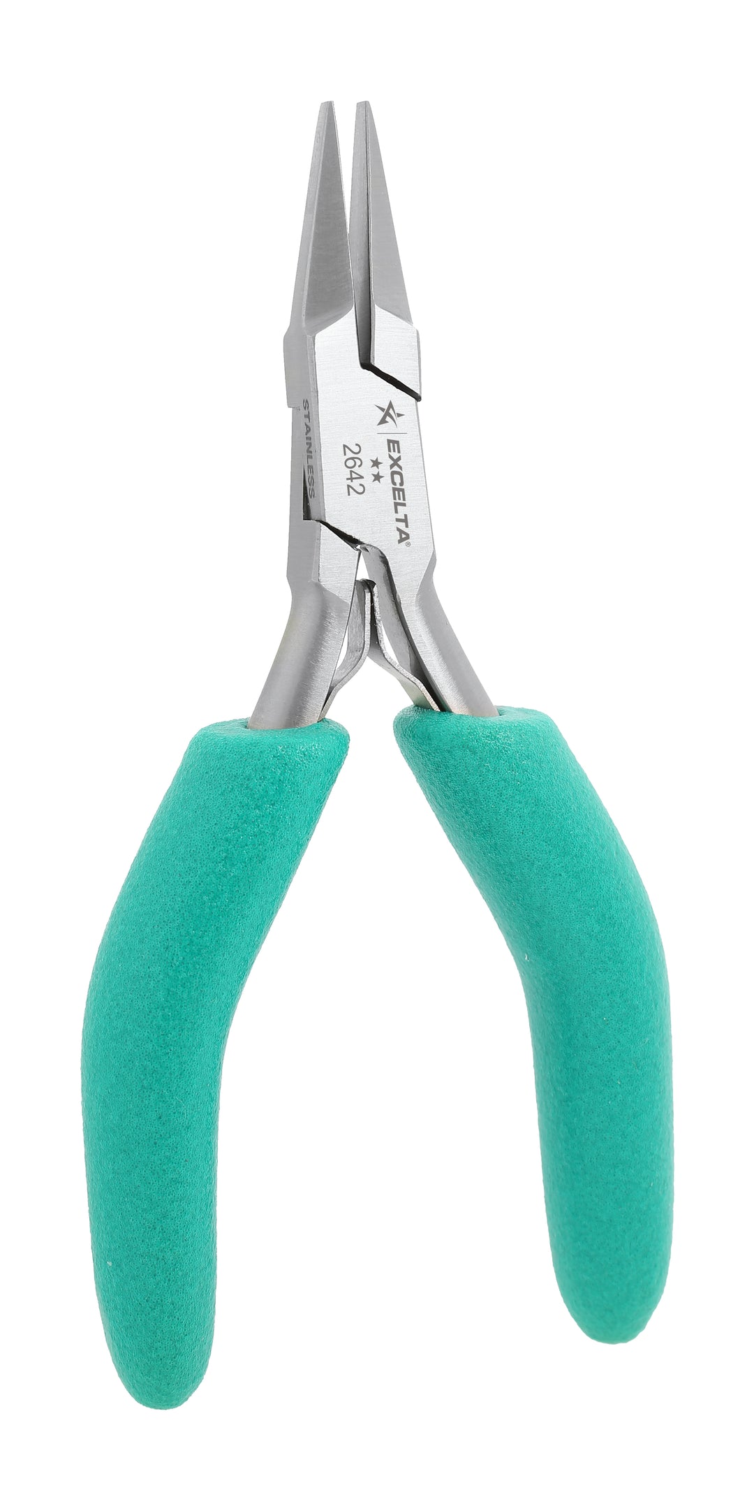Excelta 2642 Pliers - 2 Star Small Flat Nose - SS