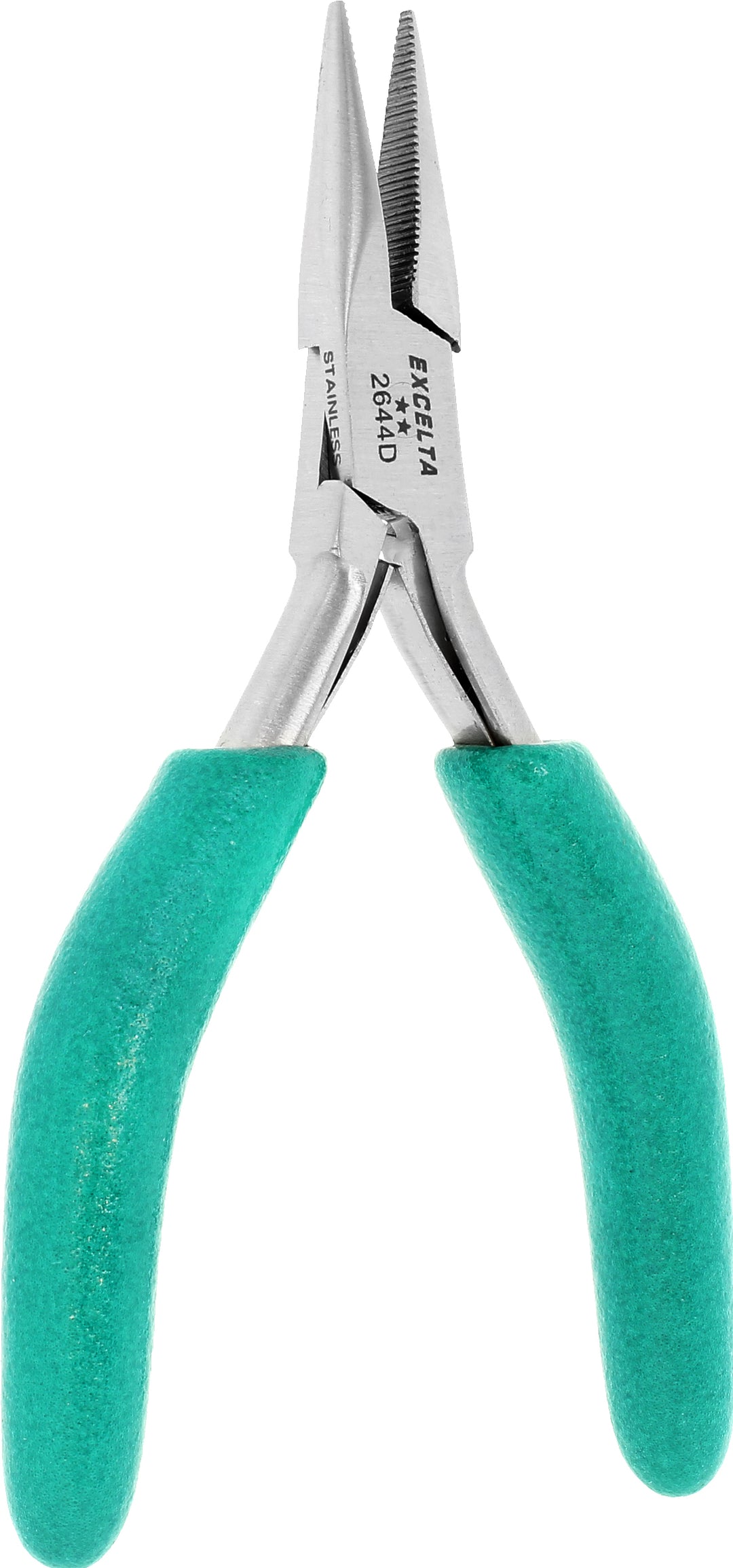 Excelta 2644D Pliers - 2 Star Small Chain Nose - SS - Serrated Jaws