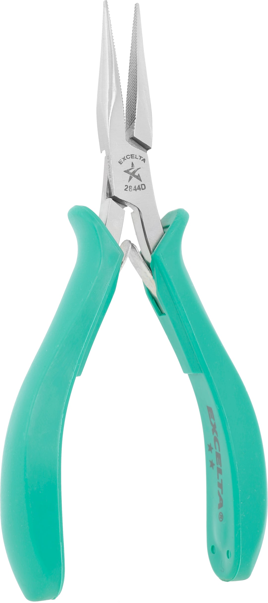 Excelta 2844D Pliers - 2 Star Medium Chain Nose - SS - Serrated Jaws