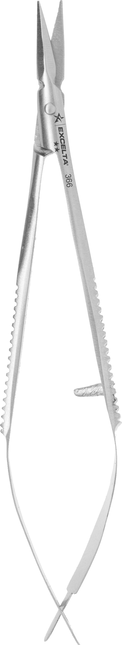 Excelta 366 Scissors - Micro Self-Opening - Straight -- SS - Blade Length .19"(4.75Mm)