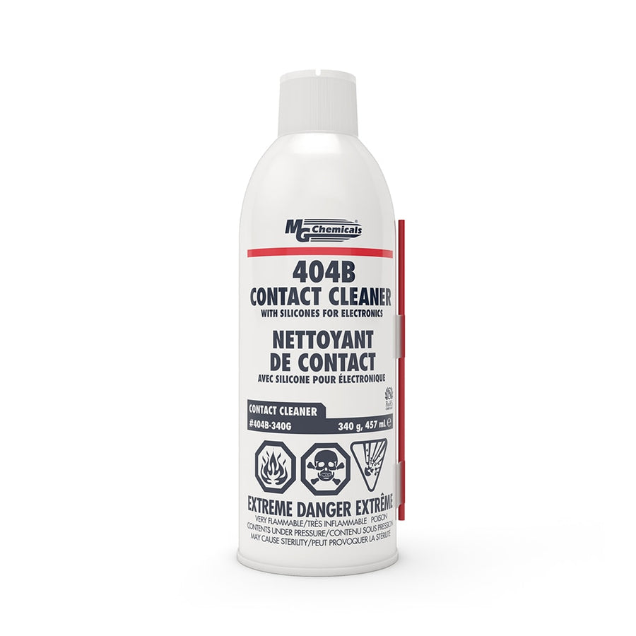 MG Chemicals 404B-340G, Contact Cleaner With Silicone, 12 oz., Aerosol, Case of 10