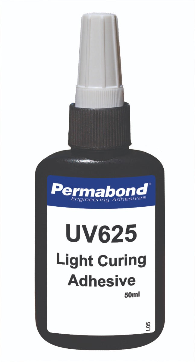 Permabond UV006250050B0101, UV625 UV-Curable Adhesive, 50ml Bottle, Case of 10