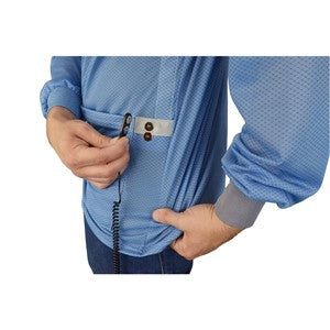 SCS 770100, Smock, Dual-Wire, Jacket, Blue, Knitted Cuffs, 3 Pockets, No Collar, XS