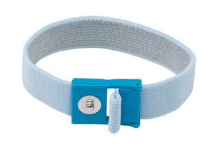 ACL Staticide 8115 Adjustable PREMIUM Hypoallergenic Wrist Strap, Light Blue w/4mm Stud