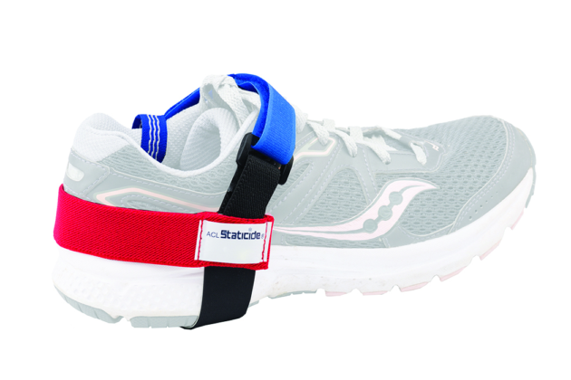 ACL Staticide 8120 ECONOMY 1MΩ Heel Grounder, Black/Blue/Red; 6 each per pack (3pairs)
