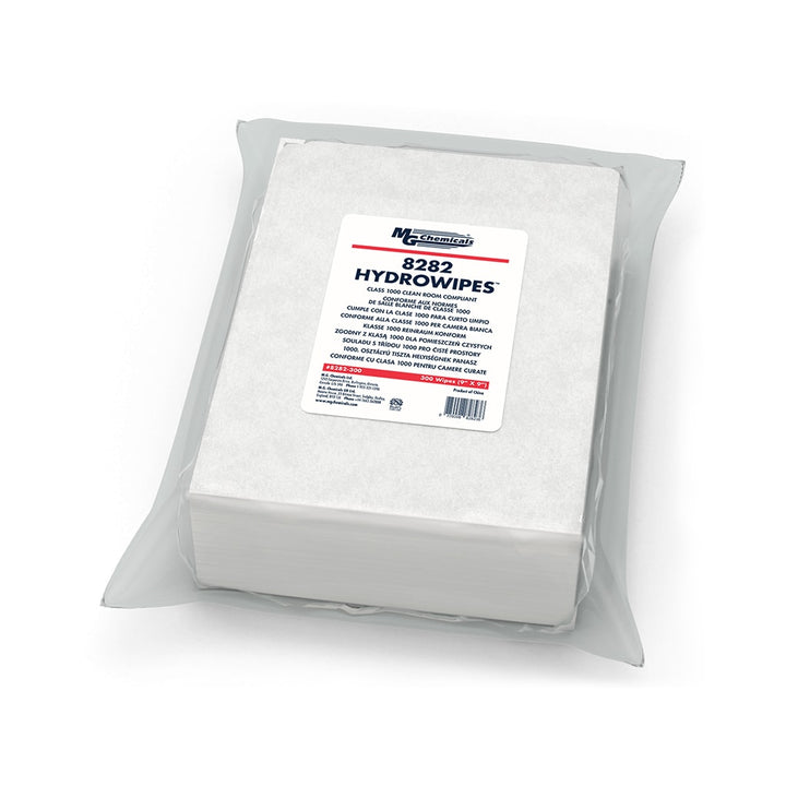 MG Chemicals 8282-300, Hydrowipes, 9"x9", 300 Wipes/Pack, Case of 5 Packs