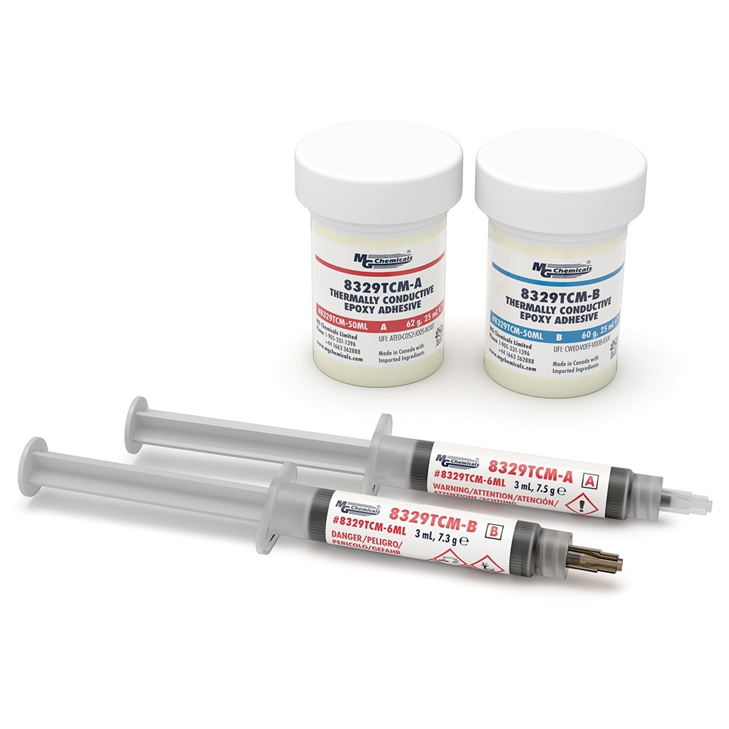 MG Chemicals 8329TCM-6ML, Thermal Adhesive- High TC, 6ml Syringe, Case of 5