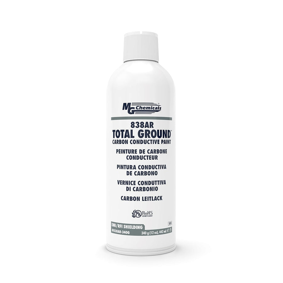 MG Chemicals 838AR-340g, Total Ground Carbon Conductive Paint, 340g Aerosol, Case of 6