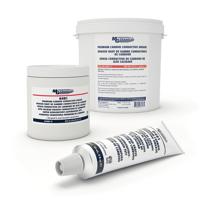 MG Chemicals 8481-2, Premium Carbon Conductive Grease, 462ml Jar, Case of 3