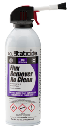ACL Staticide 8623 Flux Remover No Clean, 12 oz / 340 g Aerosol with brush