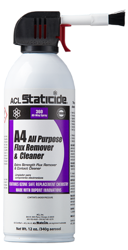 ACL Staticide. 8624 A4 All Purpose Flux Remover & Cleaner, 12oz (340g) aerosol can