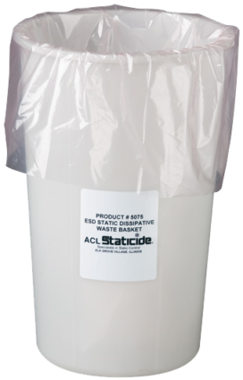 ACL Staticide, 5075 ESD Wastebasket, 11-gallon pail