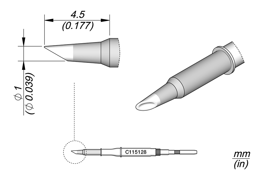 JBC Tools C115128, Cartridge Spoon Ø1 MTESolutions