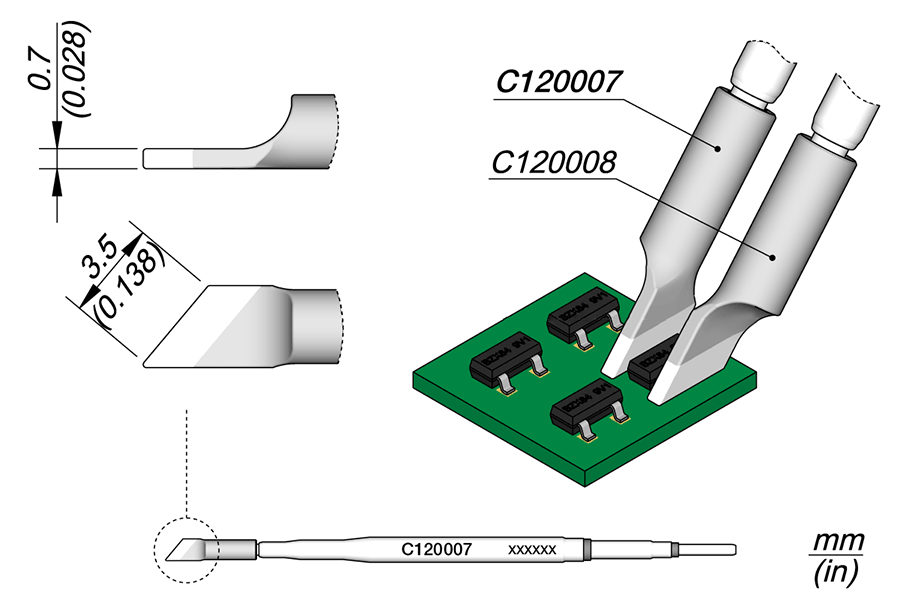 JBC Tools C120007, Cartridge Blade 3.5 Right MTESolutions