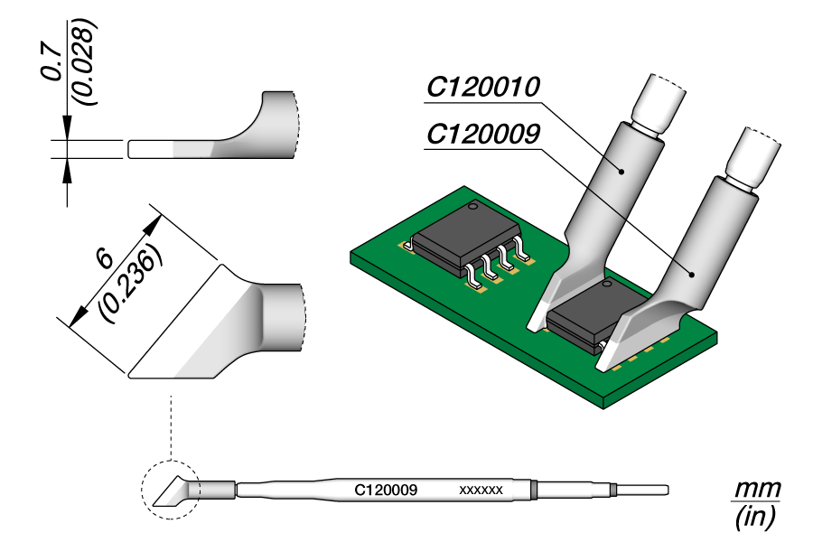JBC Tools C120009, Cartridge Blade 6.0 Right MTESolutions