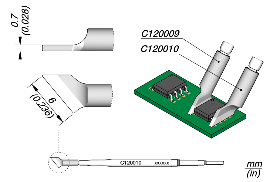 JBC Tools C120010, Cartridge Blade 6.0 Left MTESolutions