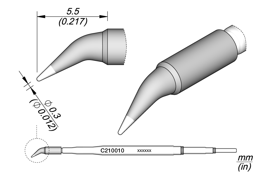 JBC Tools C210010, Conical Bent Ø 0.3 MTESolutions