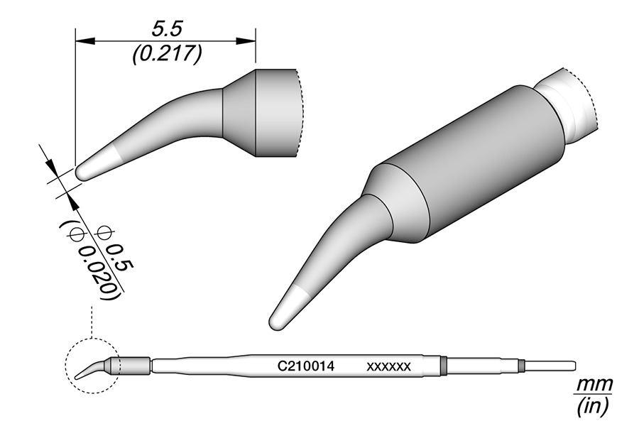 JBC Tools C210014, Conical Bent Ø 0.5 MTESolutions