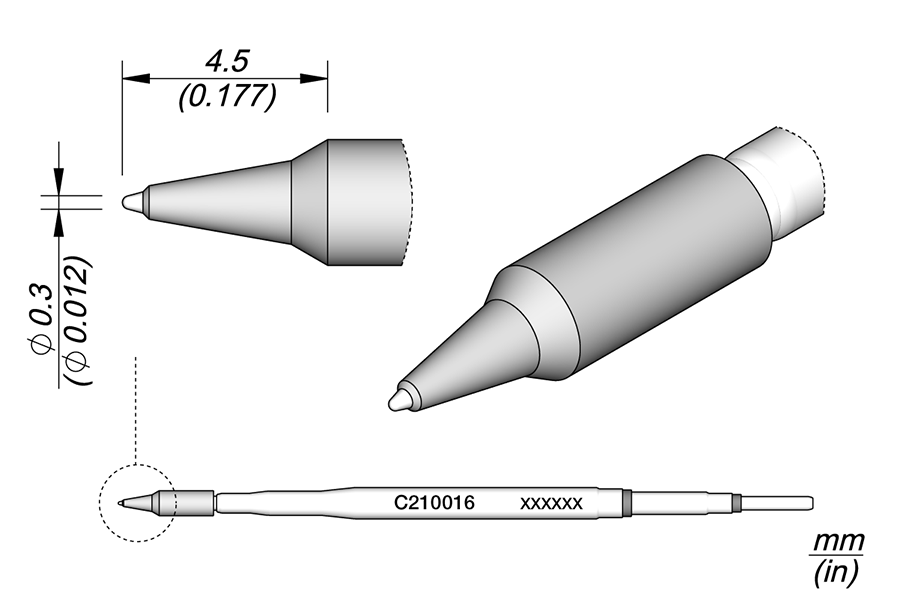 JBC Tools C210016, Cartridge Conical Ø 0.3 S1 MTESolutions