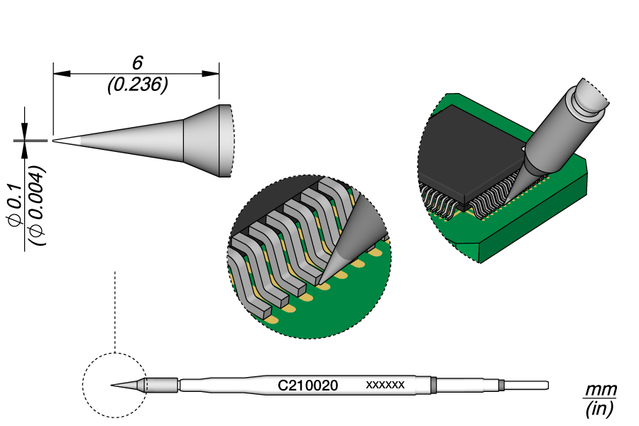 JBC Tools C210020, Cartridge Conical Ø 0.1 MTESolutions