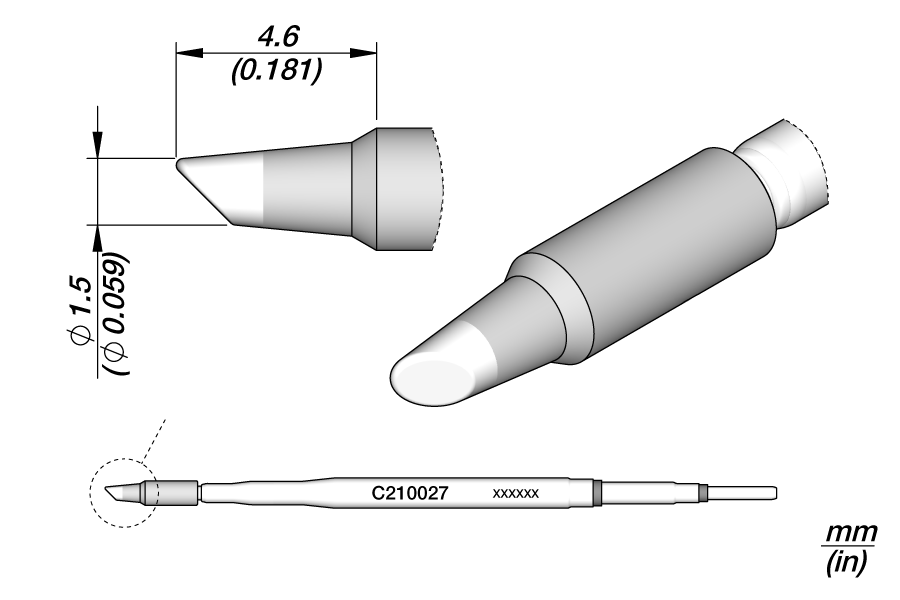 JBC Tools C210027, Cartridge Bevel Ø 1.5 MTESolutions
