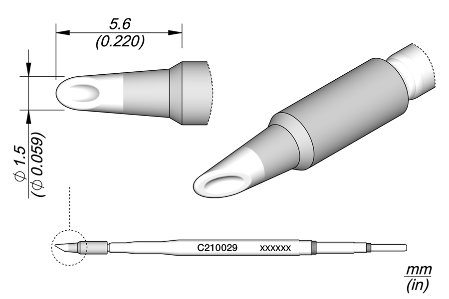 JBC Tools C210029, Cartridge Spoon Ø 1.5