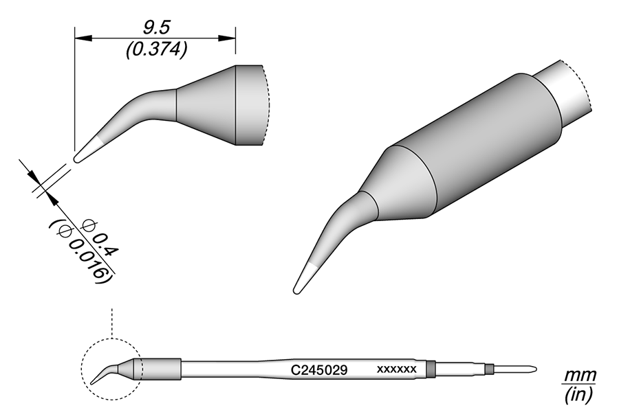 JBC Tools C245029, Conical Bent Ø 0.4 S2 MTESolutions