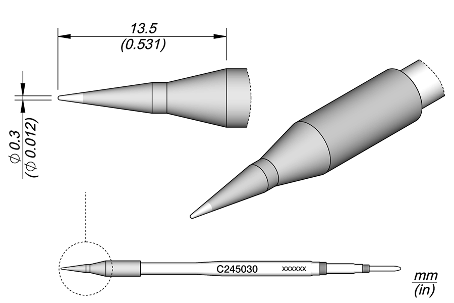JBC Tools C245030, Cartridge Conical Ø 0.3 MTESolutions