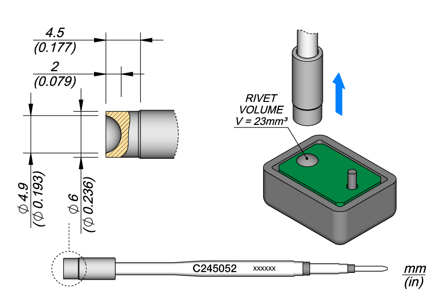 JBC Tools C245052, Heat Staking Ø 4.9 MTESolutions