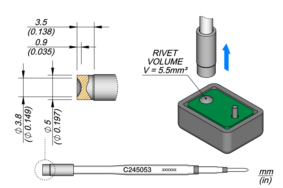 JBC Tools C245053, Heat Staking Ø 3.8 MTESolutions
