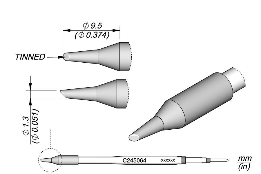 JBC Tools C245064, Cartridge Bevel Ø 1.3 MTESolutions