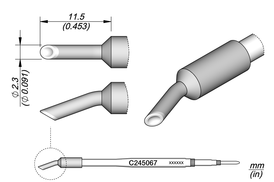 JBC Tools, C245067 Cartridge Spoon Ø 2.3 MTESolutions