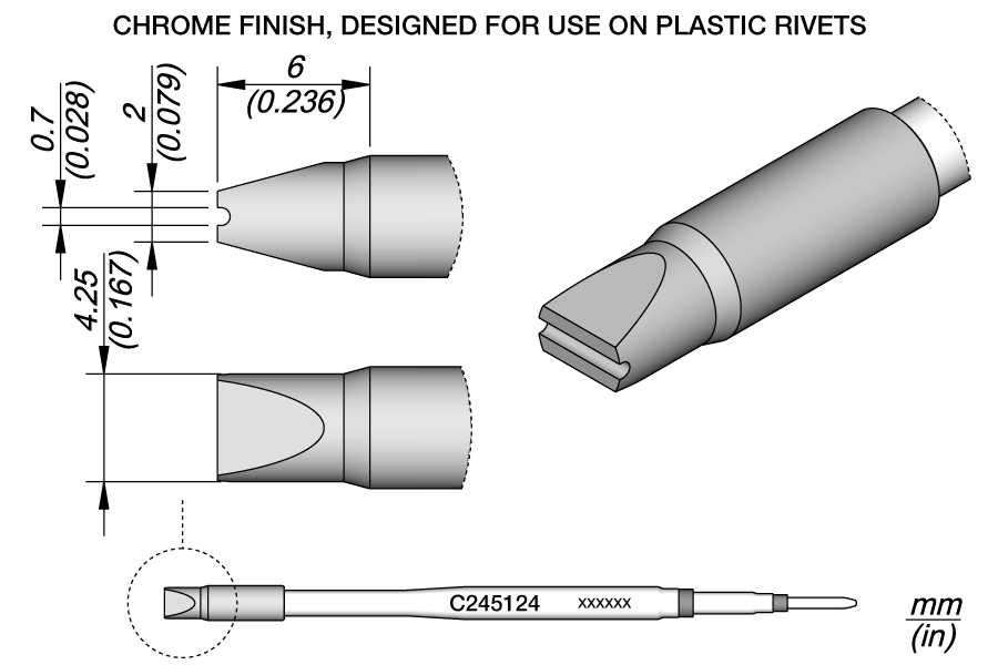 JBC Tools C245124, Heat Staking 4.25 x 2 MTESolutions