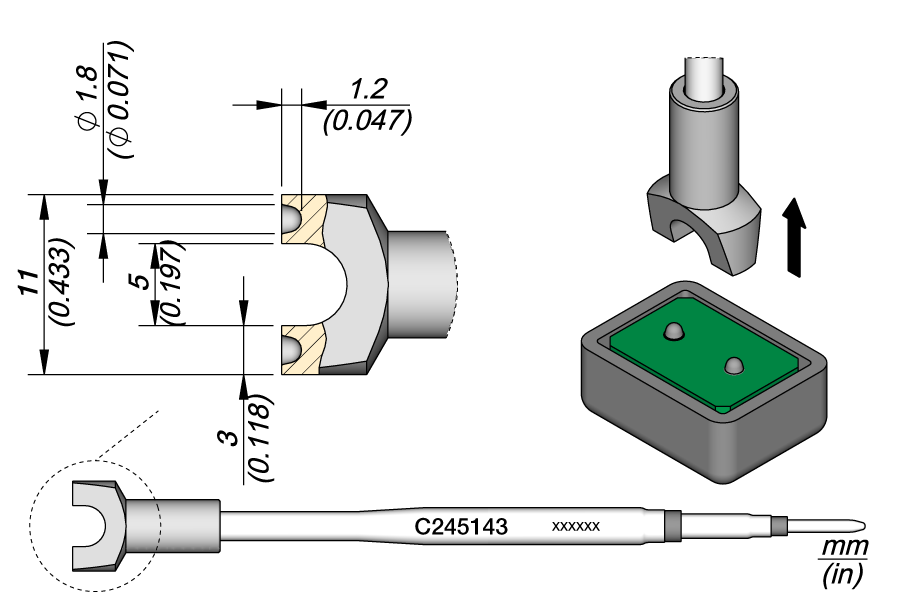 JBC Tools C245143, Double Heat Staking Ø 1.8 MTESolutions