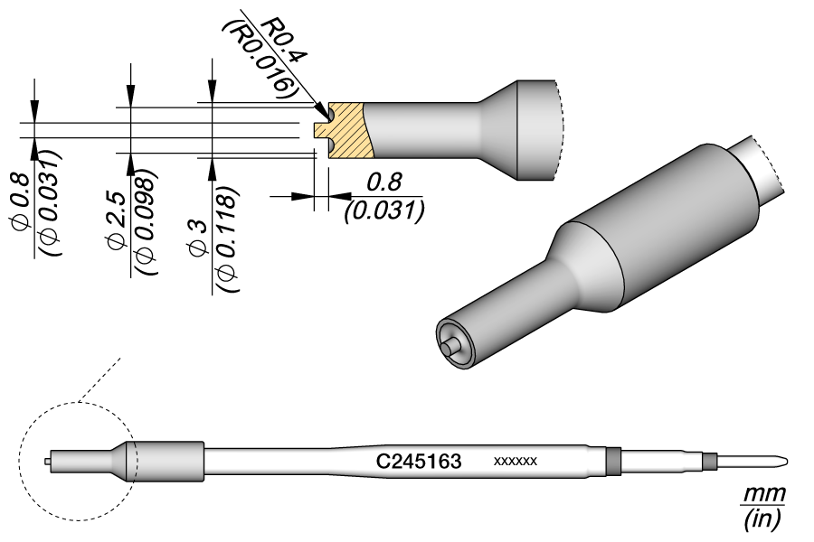 JBC Tools C245163, Hollow Heat Staking Ø 2.5 MTESolutions