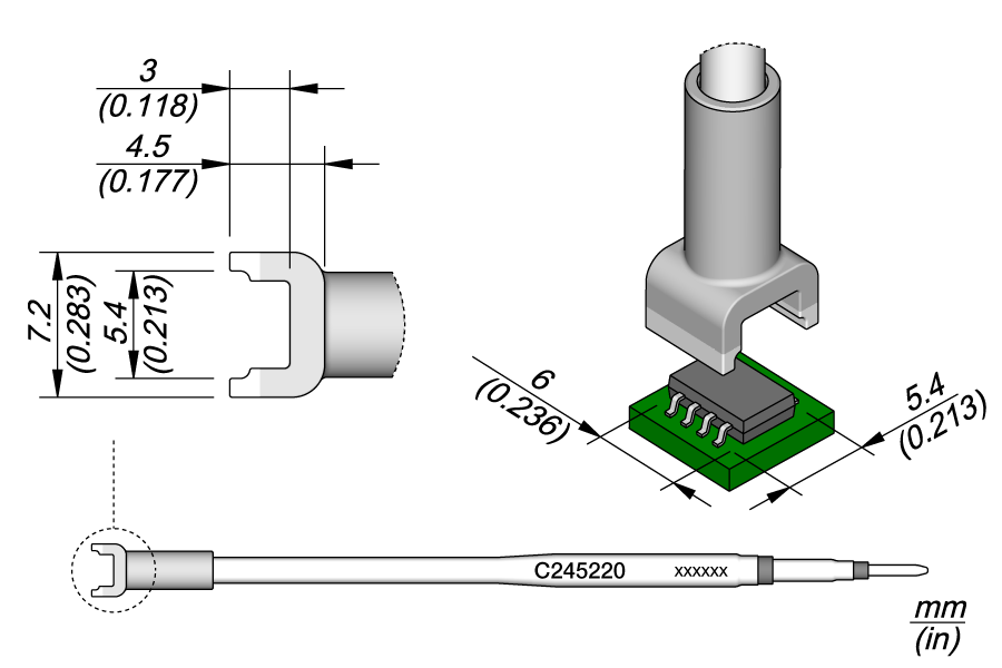 JBC Tools C245220, Dual In Line 5.4 x 6 MTESolutions