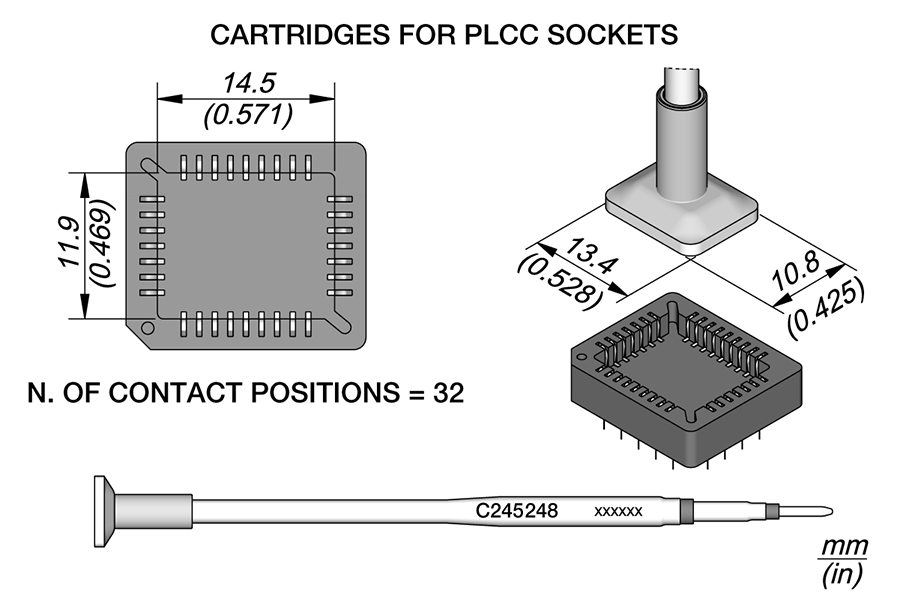 JBC Tools C245248, Cartridge Socket 11.9 x 14.5 MTESolutions