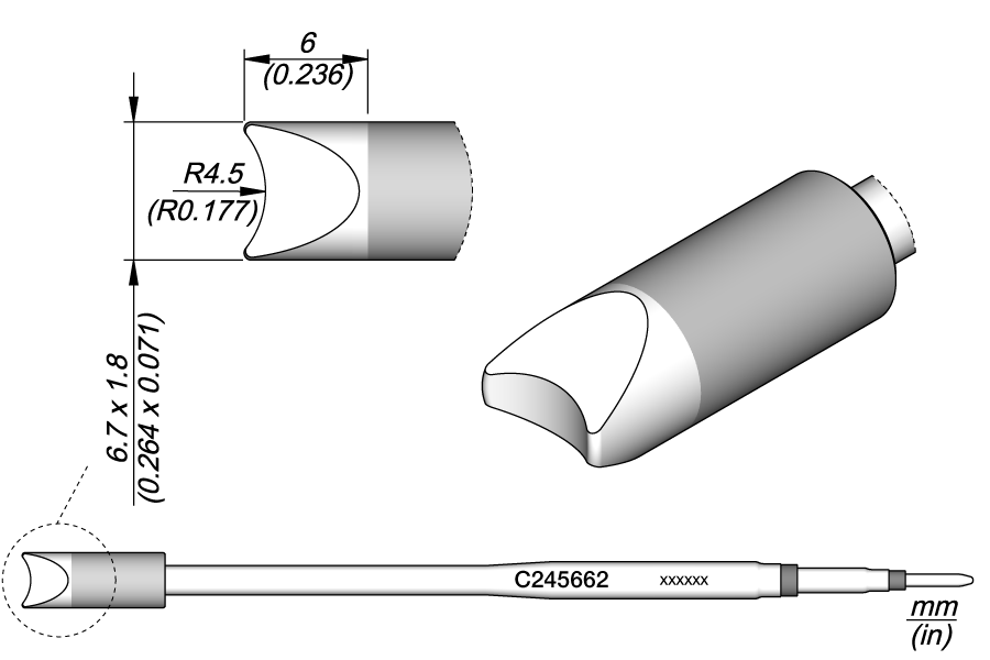 JBC Tools C245662, Cartridge Round Connector R 4.5 MTESolutions
